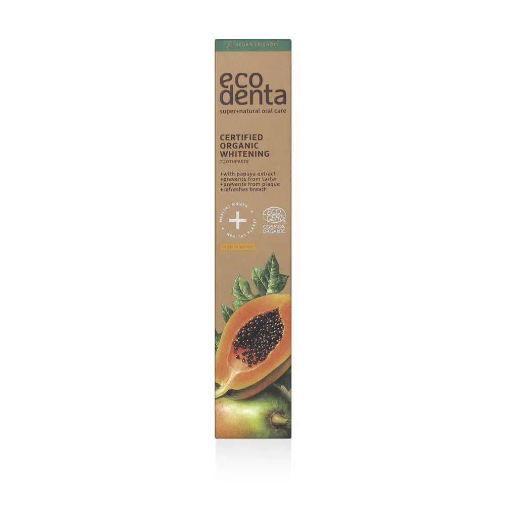 ECODENTA Organic Whitening Tandpasta met Papaja