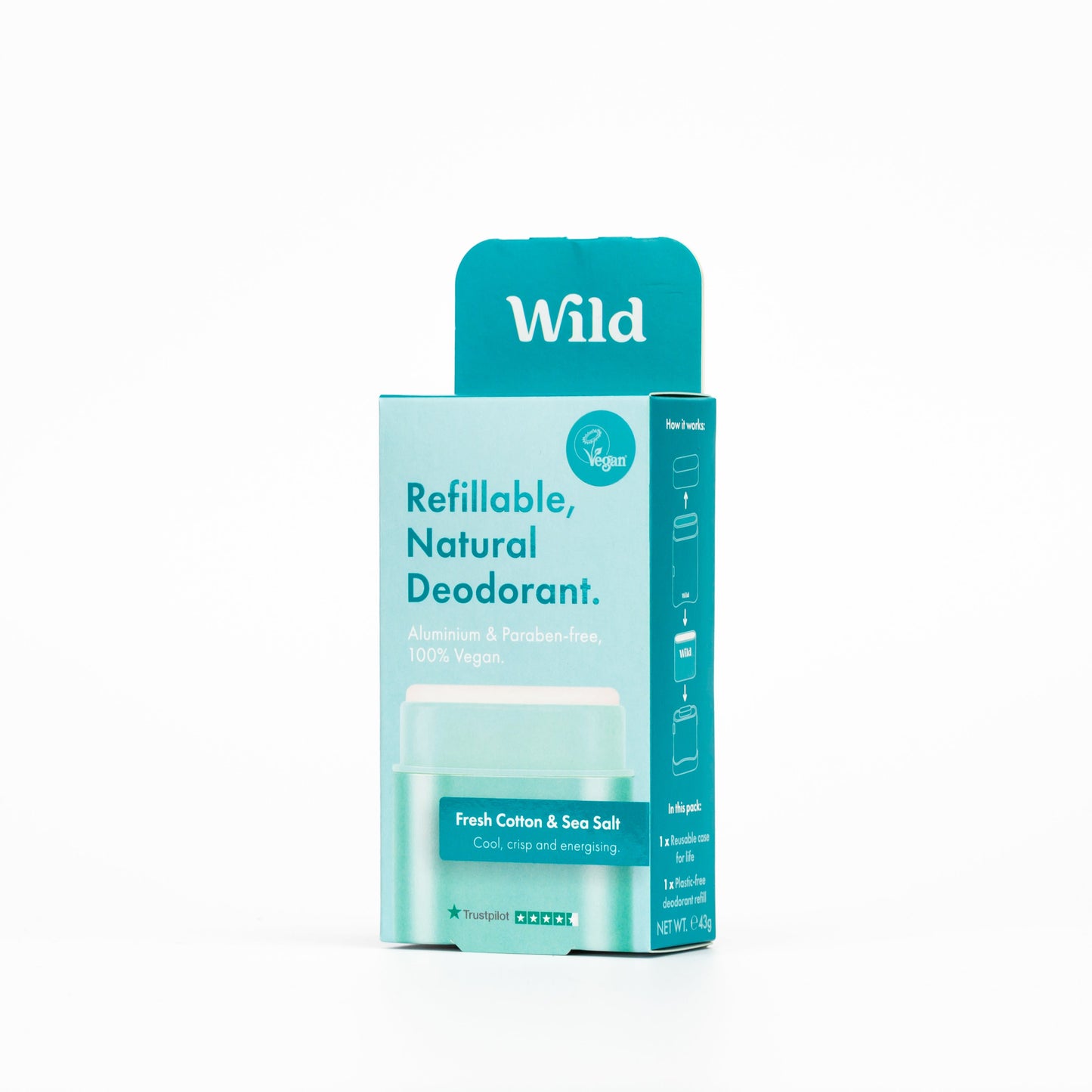 Aqua Case + Fresh Cotton & Sea Salt Deo Refill - Wild