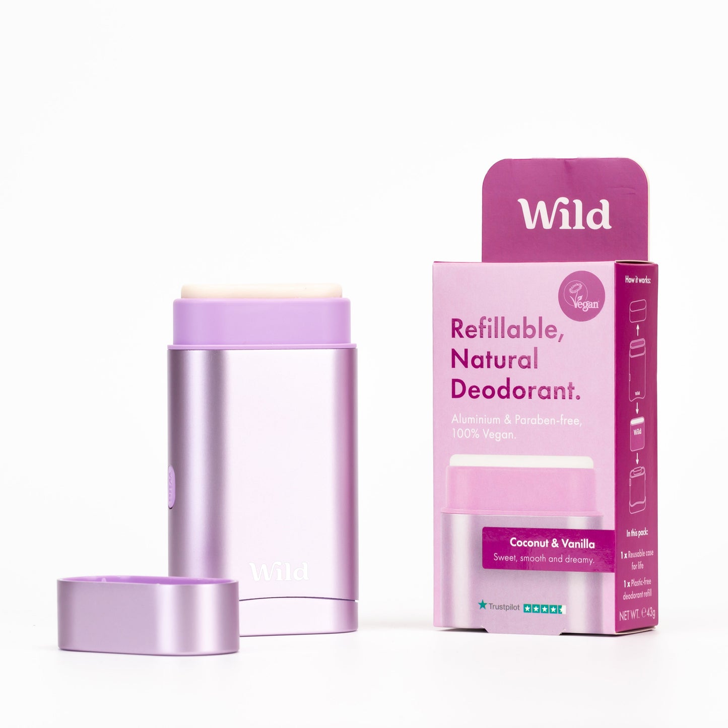 Purple Case + Coconut Dreams Deo Refill - Wild