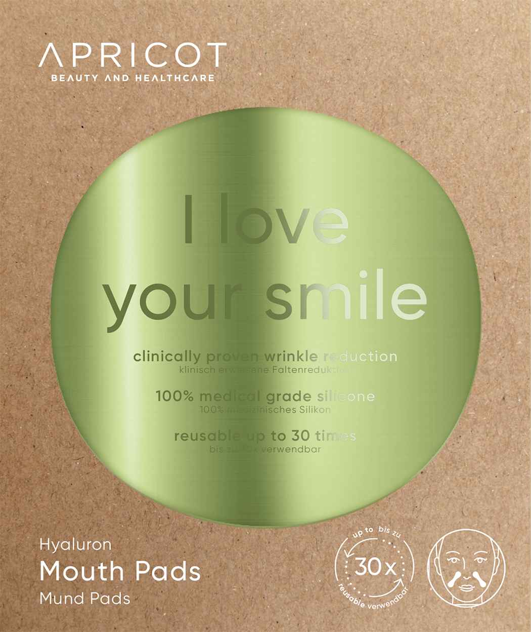 I love your smile' - Mond Pad Hyaluronzuur - Apricot Beauty